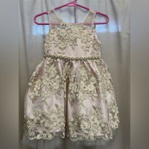 American Princess Pink and Gold Floral Dress